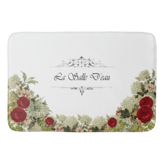 Floral French Powder Room Bath Mat