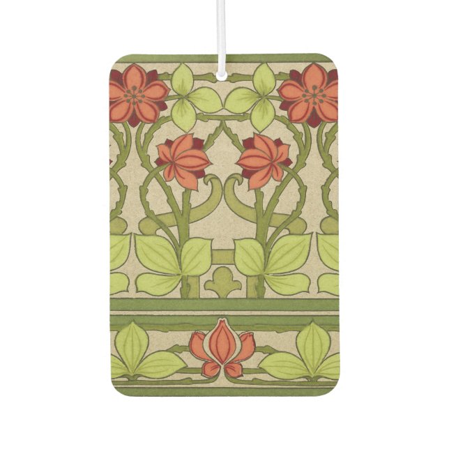 Floral Frieze Border in Art Nouveau Style Air Freshener (Front)