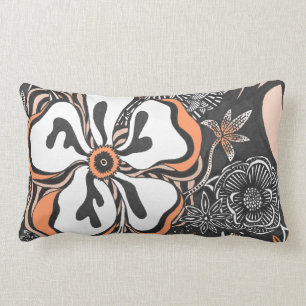 Floral Frill   Customizable Colour   Throw Pillow