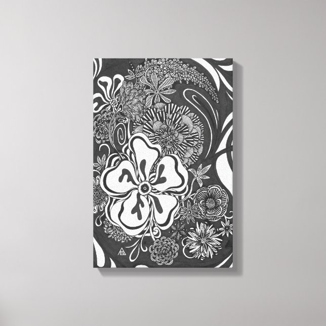 Floral Frill | Customizable Stretched Canvas Print (Front)