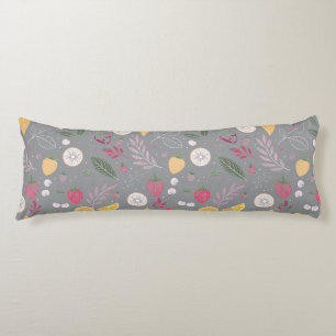 “Floral Fruit Pattern Decorative Body Pillow” Pillow