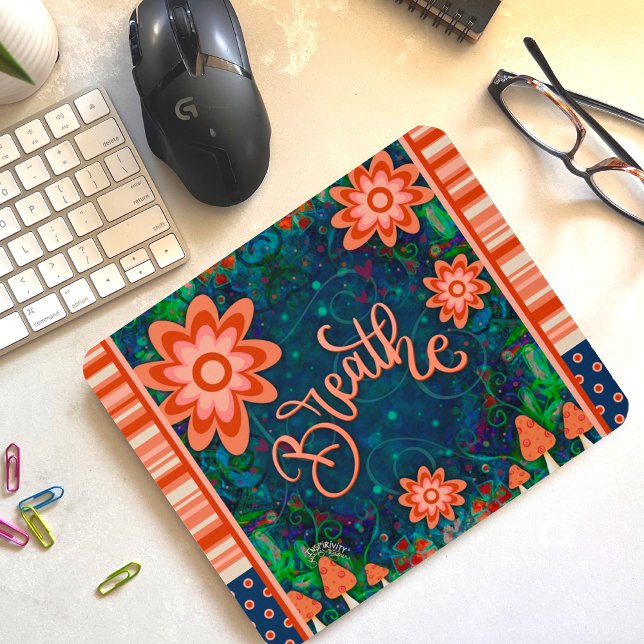 Floral Fun Breathe Stripe Inspirivity Mouse P Pad (Creator Uploaded)