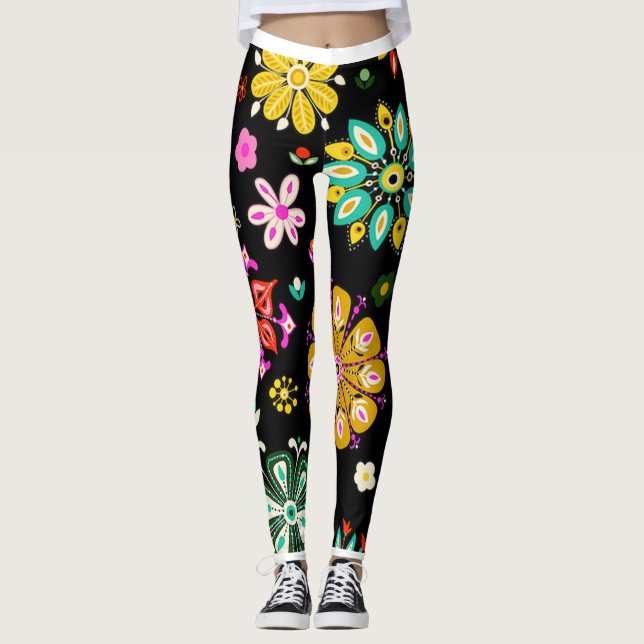 Floral Fun Leggings (Front)
