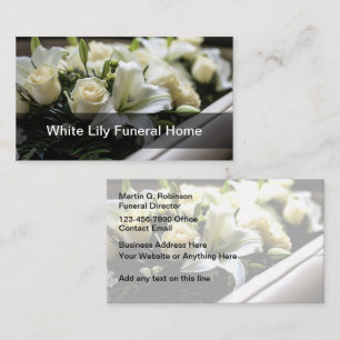 Floral Funeral Home Business Cards Design
