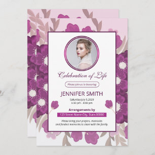 Floral Funeral Prayer Card Template