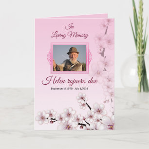 Floral Funeral Program Brochure Template