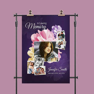Floral Funeral Welcome Sign Template