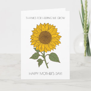 Floral Funny carte de fête des mères