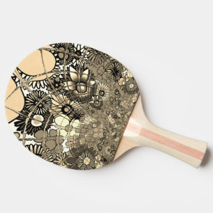 Floral Fusion: Stylish Millennial Infinity pattern Ping Pong Paddle