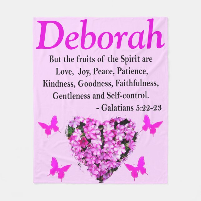 FLORAL GALATIANS 5 PERSONALIZED FLEECE BLANKET (Front)