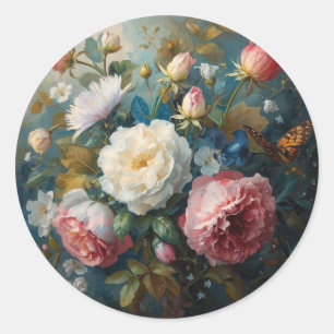 Floral Galore  Classic Round Sticker
