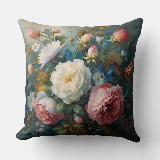 Floral Galore  Throw Pillow (Front)
