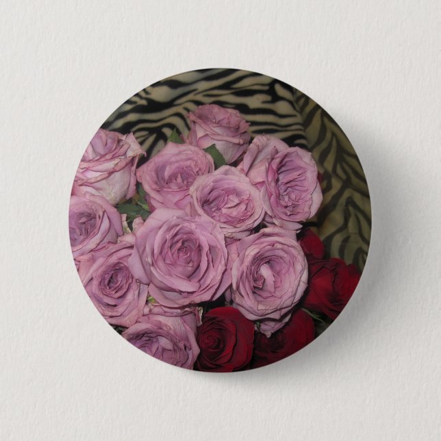 Floral Garden 2 Inch Round Button (Front)