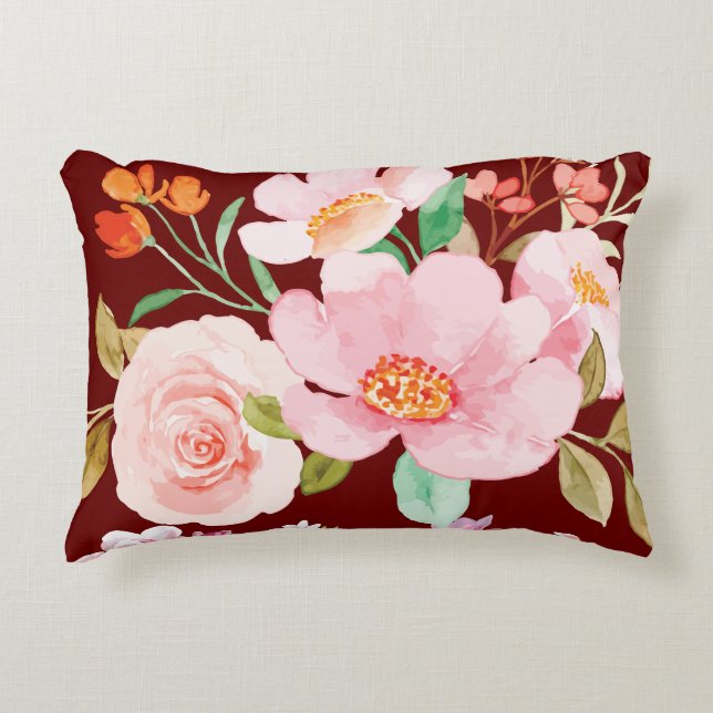 Floral Garden  Accent Pillow (Front)