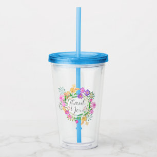 Floral Garden  Acrylic Tumbler