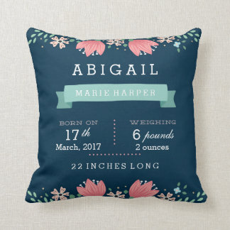 Floral Garden Baby Stats Baby Coussin