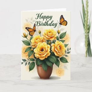 Floral Garden Birthday Card
