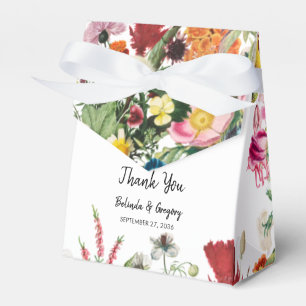 Floral Garden Colourful Flowers Wedding Favor Box