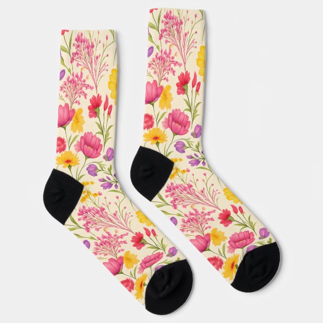 Floral Garden Crew Socks (Right)