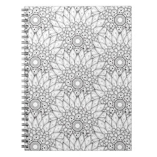 Floral Garden Doodle Notebook