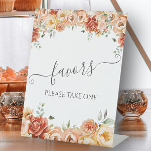 Floral Garden Favours Please Take One Pedestal Sig Sign
