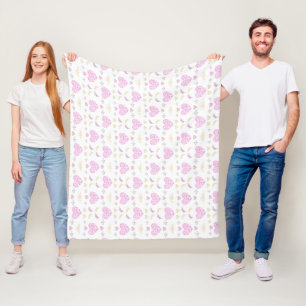 floral garden fleece blanket
