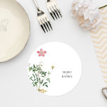 Floral Garden Greenery Drink Coaster<br><div class="desc">Add a refined and functional detail to your celebration with this custom botanical wedding coaster, featuring delicate hand-painted florals and soft greenery in a timeless, elegant composition. The airy design highlights your names with understated sophistication, making it a beautiful accent for cocktail hour and reception tables. Perfect for garden weddings,...</div>