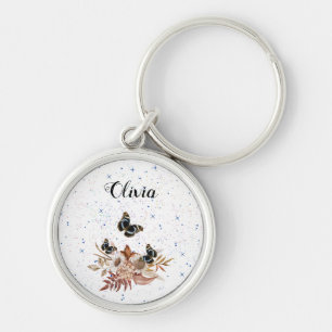floral garden keychain
