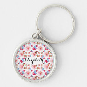 floral garden keychain