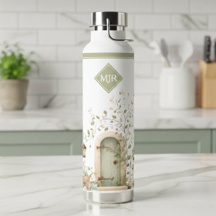 Floral Garden Monogram Water Bottle