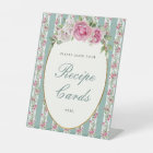 Floral Garden Party Recipe Cards Bridal Shower