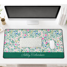 Floral Garden Personalized Desk Mat