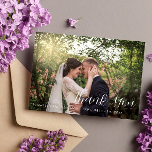 Floral Garden Purple Violet Lavender Thank You Card