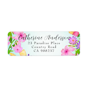 Floral Garden Return Label