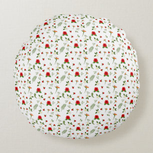 Floral Garden Round Pillow