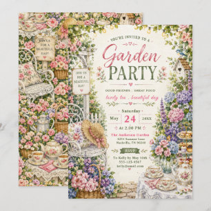 Floral Garden Tea Party Invitation