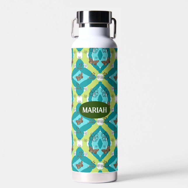 floral garden water bottle (Front)