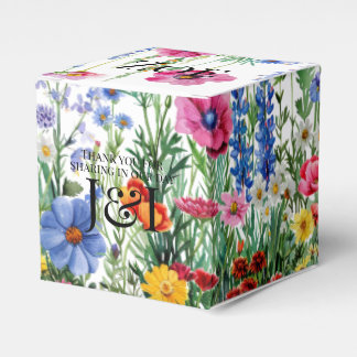 Floral garden wedding favor box