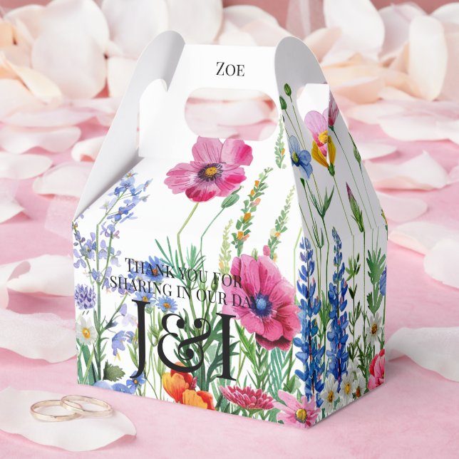 Floral garden wedding favor box (Wedding)