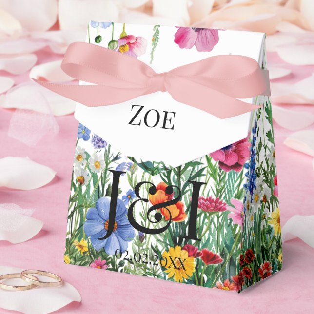 Floral garden wedding favor box (Wedding)