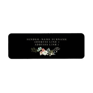 Floral Garden Wedding Return Address Labels