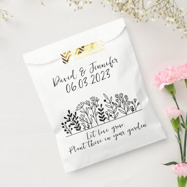 Floral Garden Wedding Seed Paper Bags (Sealed)