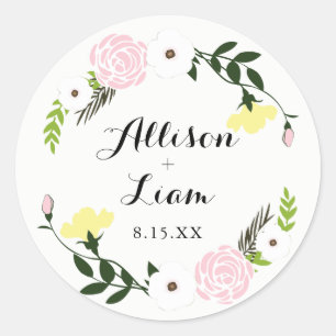 Floral Garden Wedding Sticker