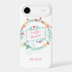 Floral Garland Mariage Date iPhone6