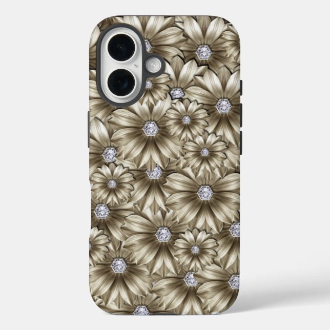 Floral Gemstone iPhone Case (Back)