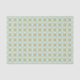 Floral Geo Light Aqua and Gold Tissue Paper