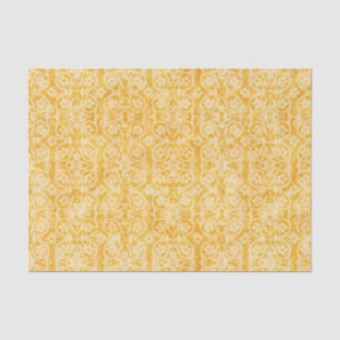 Floral Geometric Gold Beige Tissue Paper
