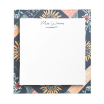 Floral Geometric Pattern Personalized Teacher Gift