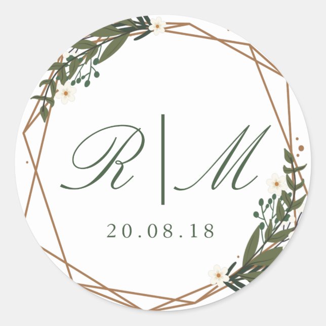 floral geometric sticker (Front)