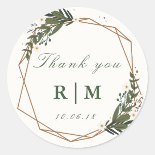 floral geometric sticker